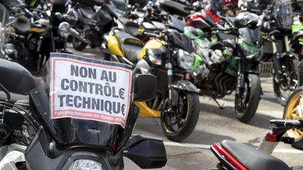 Les motards s'opposent&nbsp;au contrôle technique obligatoire pour les deux-roues (photo d'illustration). (GREGORY YETCHMENIZA / MAXPPP)