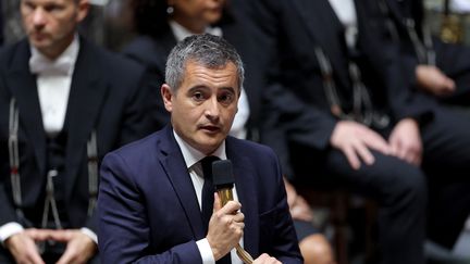 Le ministre de l'Intérieur, Gérald Darmanin, le 3 octobre 2023. (THOMAS SAMSON / AFP)