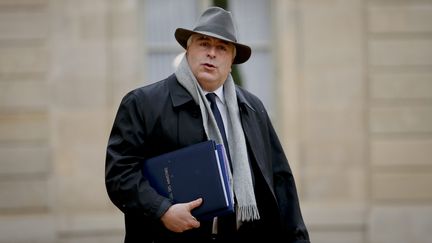 Le ministre des Transports, Fr&eacute;d&eacute;ric Cuvillier, quitte l'Elys&eacute;e apr&egrave;s le Conseil des ministres, le 29 janvier 2014. (MAXPPP)