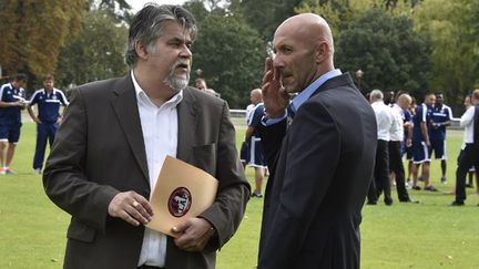 Jérôme Ducros et Fabien Barthez (PASCAL PAVANI / AFP)