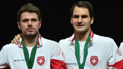 Roger Federer et Stan Wawrinka, vainqueurs de la Coupe Davis 2014