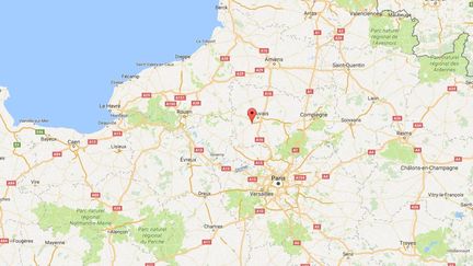 La fillette a été brûlée à Auneuil (Oise), le 21 mars 2017. (GOOGLE MAPS)