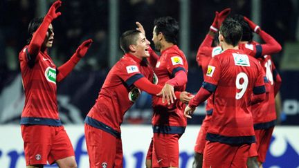 Le PSG a fait respecter son statut face à Arras en 32e de finale de Coupe de France (PHILIPPE HUGUEN / AFP)