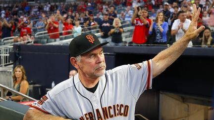 Bruce Bochy,&nbsp;le manager de l'équipe des Giants de San Francisco, le 20 septembre 2019. (TODD KIRKLAND / GETTY IMAGES NORTH AMERICA)