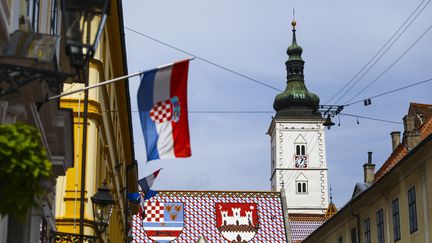 Une rue de Zagreb (Croatie), le 16 septembre 2021. (BEATA ZAWRZEL / NURPHOTO / AFP)