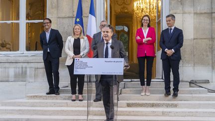 Passation de pouvoirs au ministère de la Cohésion des territoires et des Relations avec les collectivités territoriales, à Paris le 20 mai 2022&nbsp; (VINCENT ISORE / MAXPPP)