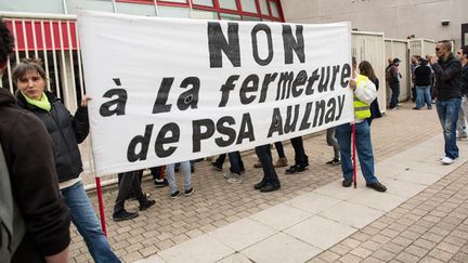 &nbsp; (Manifestation de salariés de PSA Aulnay en 2013. © Maxppp)