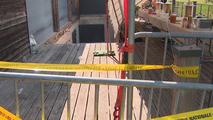 La terrasse effondrée dans le Cantal (France Info)