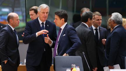 Michel Barnier, alors négociateur en chef du Brexit pour l'Union européenne, le 25 novembre 2018 à Bruxelles (Belgique). (DURSUN AYDEMIR / ANADOLU AGENCY)