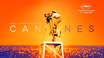 L'affiche de la 72e édition du Festival de Cannes, dévoilée le 15 avril 2019. (FLORE MAQUIN / FESTIVAL DE CANNES / FILIFOX / AFP)