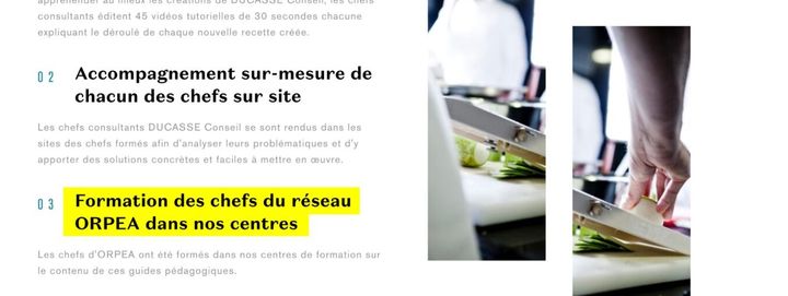 Image du site Ducasse Conseil. La société affirme avoir "accompagné 36 établissements en Île-de-France et en région PACA", 16 mars 2024 (CAPTURE D'ECRAN)