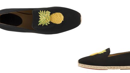 Espananas, espadrille avec broderie, création de la maison Louboutin
 (Christian Louboutin )