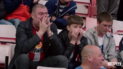 Extrait de la série documentaire "Sunderland Till I Die" diffusée par Netflix. (NETFLIX)