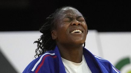 Clarisse Agbégnénou lors du Grand Slam de Paris, le 3 février 2024. (CHRISTOPHE ENA/AP/SIPA / SIPA)