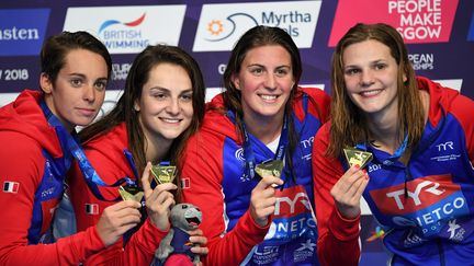 Les Françaises sacrées sur le 4x100 m (FRANCOIS XAVIER MARIT / AFP)