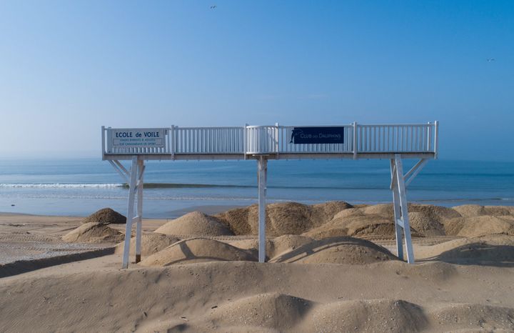 La plage de La Baule (Loire-Atlantique), le 26 avril 2020.&nbsp; (FRANCK DUBRAY / MAXPPP)