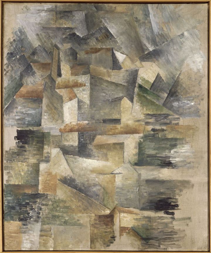 Georges Braque, Les usines du Rio-Tinto à l'Estaque, 1910 - Huile sur toile, 65 × 54 cm
 (Centre Pompidou, MNAM-CCI, Dist. RMN-Grand Palais / Droits réservés )