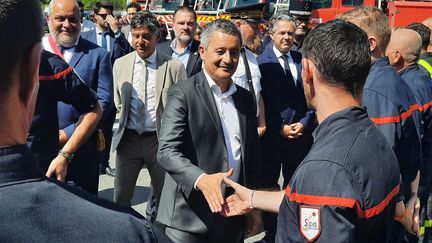 Gérald Darmanin à Frontignan dans l'Hérault, le 19 août 2024. (RADIO FRANCE)