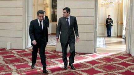 Nicolas Sarkozy et François Fillon (janvier 2012) (AFP)