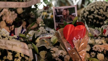 Le portrait de&nbsp;Simone Barreto Silva, l'une des trois victimes de l'attaque de la basilique Notre-Dame de l'Assomption à Nice (Alpes-Maritimes), le 30 octobre 2020. (VALERY HACHE / AFP)