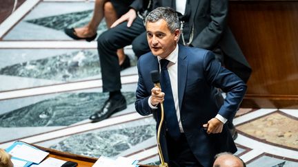 Le ministre de l'Intérieur, Gérald Darmanin, à l'Assemblée nationale, à Paris, le 26 juillet 2022. (XOSE BOUZAS / HANS LUCAS / AFP)