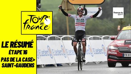 Patrick Konrad décroche sa première victoire sur le Tour de France après un numéro en solitaire ! Présent dans l'échappée du jour, l'Autrichien s'est montré le plus fort et s'est envolé dans le col de Portet-d'Aspet. A l'attaque, David Gaudu n'a pas réussi à revenir sur le vainqueur du jour et doit se contenter de la 9eme place. Pas de changement en ce qui concerne le Top 10 du général.