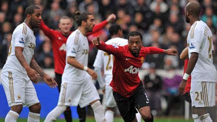 Evra (Manchester United) buteur contre Swansea (PAUL ELLIS / AFP)