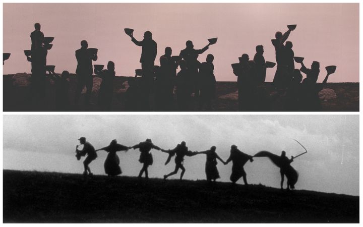 Les jeux d'ombres sur la colline rappellent la scène finale du Septième Sceau d'Ingmar Bergman.
 (ARCHIVES DU 7EME ART / PHOTO12)