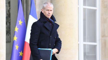 Le ministre de la culture Franck Riester au Palais de l'Elysée à Paris, le 24 janvier 2020 (ALAIN JOCARD / AFP)