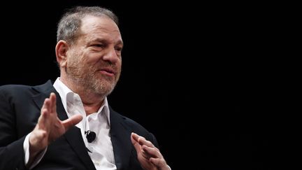 Harvey Weinstein, pendant le Tribeca Film Festival, à New York, le 18 avril 2015. (ILYA S. SAVENOK / GETTY IMAGES NORTH AMERICA /AFP)