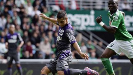 Ben Yedder auteur du but toulousain contre Saint-Etienne (JEFF PACHOUD / AFP)