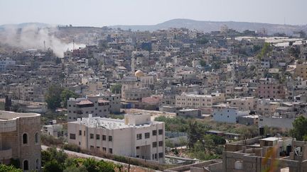 The Palestinian refugee camp of Nour Champs, in the occupied West Bank, on July 9, 2024. (ISSAM RIMAWI / ANADOLU / AFP)