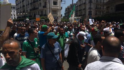 Les Algériens sont de nouveau dans la rue pour un 18e vendredi de manifestations, le 21 juin 2019. (CLEMENT PARROT / FRANCEINFO)