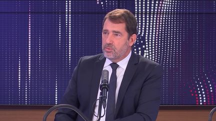 Christophe Castaner,&nbsp;président du groupe LREM à l'Assemblée nationale, était l'invité du "8h30&nbsp;franceinfo", mercredi 22 septembre 2021. (FRANCEINFO / RADIOFRANCE)