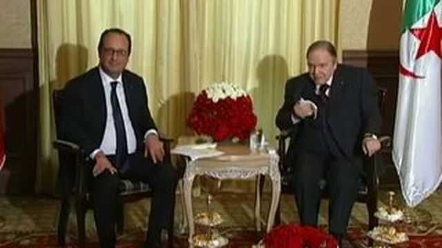 Alger : Hollande et Bouteflika reçoit Hollande à sa résidence privée