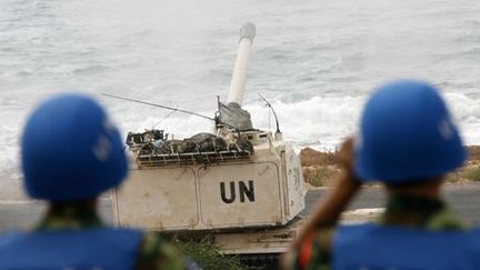 Casques bleus des Nations Unies en mission au Liban en juillet 2007 ( REUTERS - Ali Hashisho )