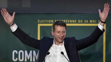 Yannick Jadot après l'annonce des résultats des élections européennes le 26 mai 2019 à Paris. (STEPHANE DE SAKUTIN / AFP)