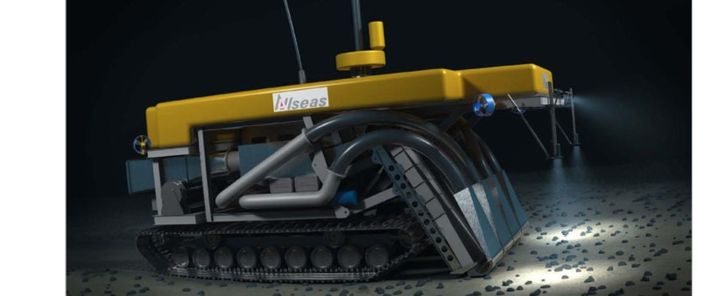 Le géant des installations&nbsp;offshore,&nbsp;Allseas, a construit une machine de 80 tonnes pour tenter d’aspirer les minerais par 4&nbsp;200m de fond. (ALL SEAS / CAPTURE D'ECRAN)