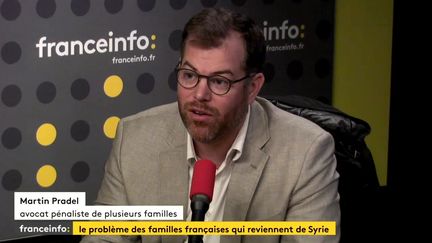 L'avocat Maître Martin Pradel, qui défend plusieurs familles revenues de Syrie, le 18 octobre 2017. (FRANCEINFO)