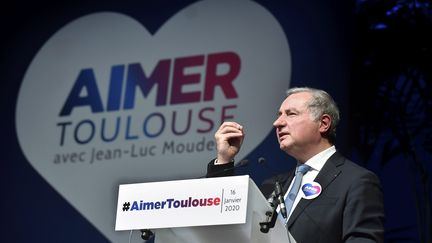 Jean-Luc Moudenc pendant la campagne des municpales 2020, le 16 janvier 2020. (MICHEL VIALA / MAXPPP)