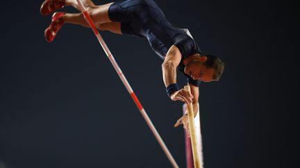 Renaud Lavillenie, le 28 septembre 2019, à Doha (Qatar).&nbsp; (KIRILL KUDRYAVTSEV / AFP)