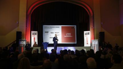 Edouard Philippe, lors d'un meeting au Havre, le 5 mars 2020. (SAMEER AL-DOUMY / AFP)