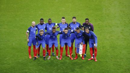 L'équipe de France de football le 10 novembre 2017 au Stade de France. (STEPHANE ALLAMAN / AFP)