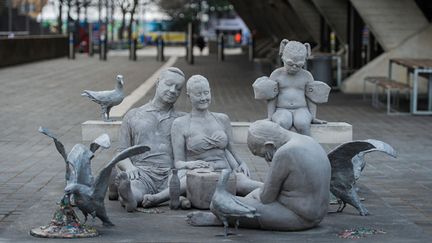 "Plasticide", une sculpture de l'artiste&nbsp;Jason deCaires Taylor, à Londres en mars 2017. (Jason deCaires Taylor)