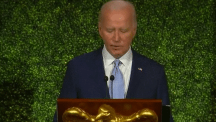 Aux États-Unis, Joe Biden réussira-t-il à calmer les critiques et les inquiétudes sur son état de santé ? Le président américain doit prendre la parole dans la soirée du jeudi 11 juillet, lors d'une conférence de presse en marge du sommet de l'Otan. (France 2)