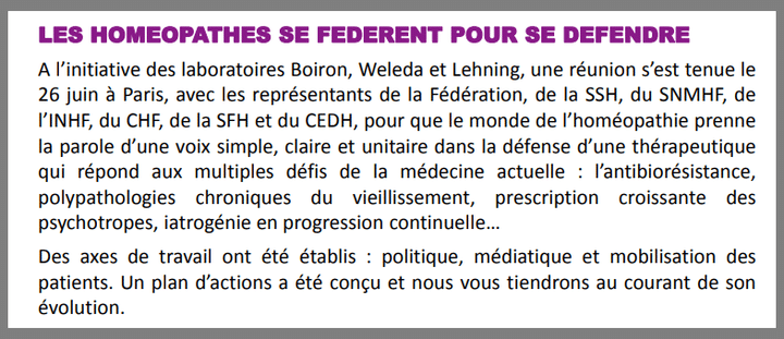 Extrait de la newsletter n°26 de l'INHF-Paris datée de juillet 2018. (INHF-PARIS)