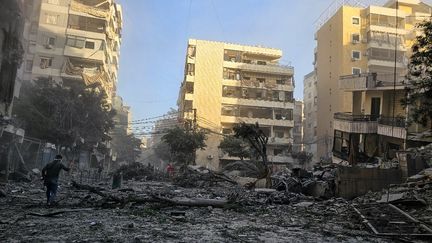 Les dégâts d'une frappe israélienne à Beyrouth (Liban), le 15 novembre 2024. (AFP)