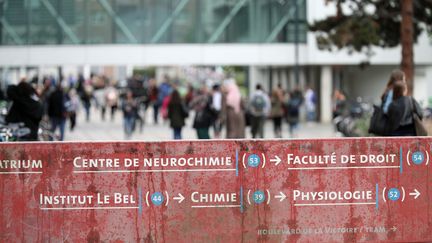 Sur le campus central de l'université de Strasbourg UDS, en septembre 2017. (MAXPPP)