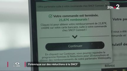 cashback de la SNCF (oeil du 20h)