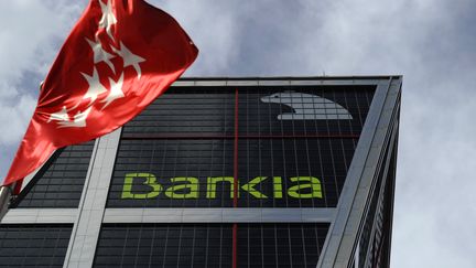 Le si&egrave;ge de la banque espagnole Bankia, le 18 juillet 2011. (PIERRE-PHILIPPE MARCOU / AFP)